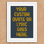 Personalised Vintage Style Quote Art Print, thumbnail 5 of 5