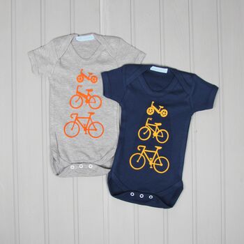 Personalised Babygrow With Bike Print, 3 of 4
