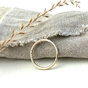 The Spur Hammered 9ct Gold Stacking Ring, 2 of 3
