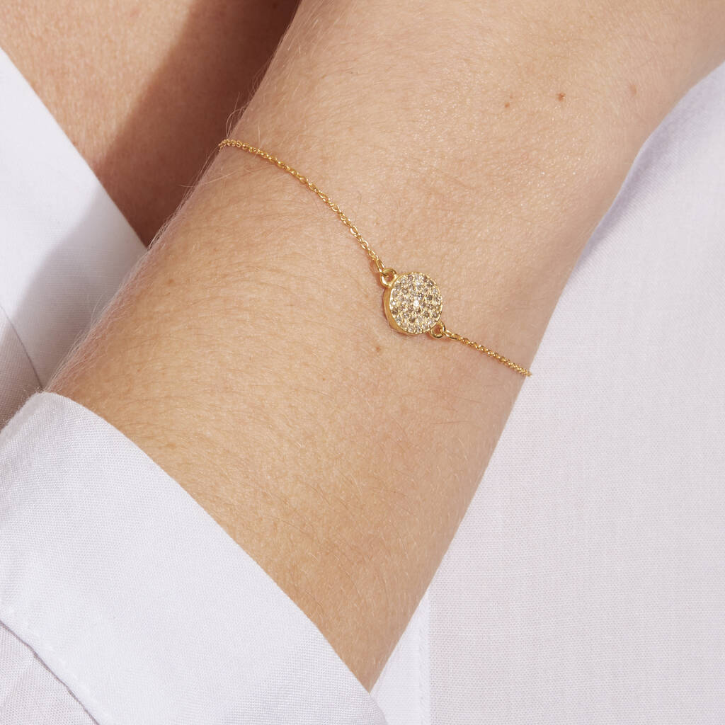 diamond skinny gold chain stacking bracelet by rochejewels