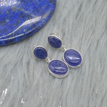 Blue Sapphire 925 Silver September Birthstone Earrings, 12 of 12