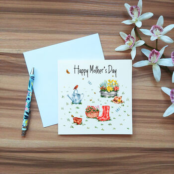 Floral Garden And Wellies Mother's Day Card, 4 of 6