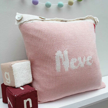 Personalised Knitted Bunny Cushion, 2 of 9