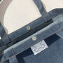 Back To School Lunch Bag, Denim Teddy Bear Handbag, thumbnail 3 of 8
