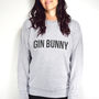 Typographic 'Gin Bunny' Women's Sweatshirt, thumbnail 1 of 1