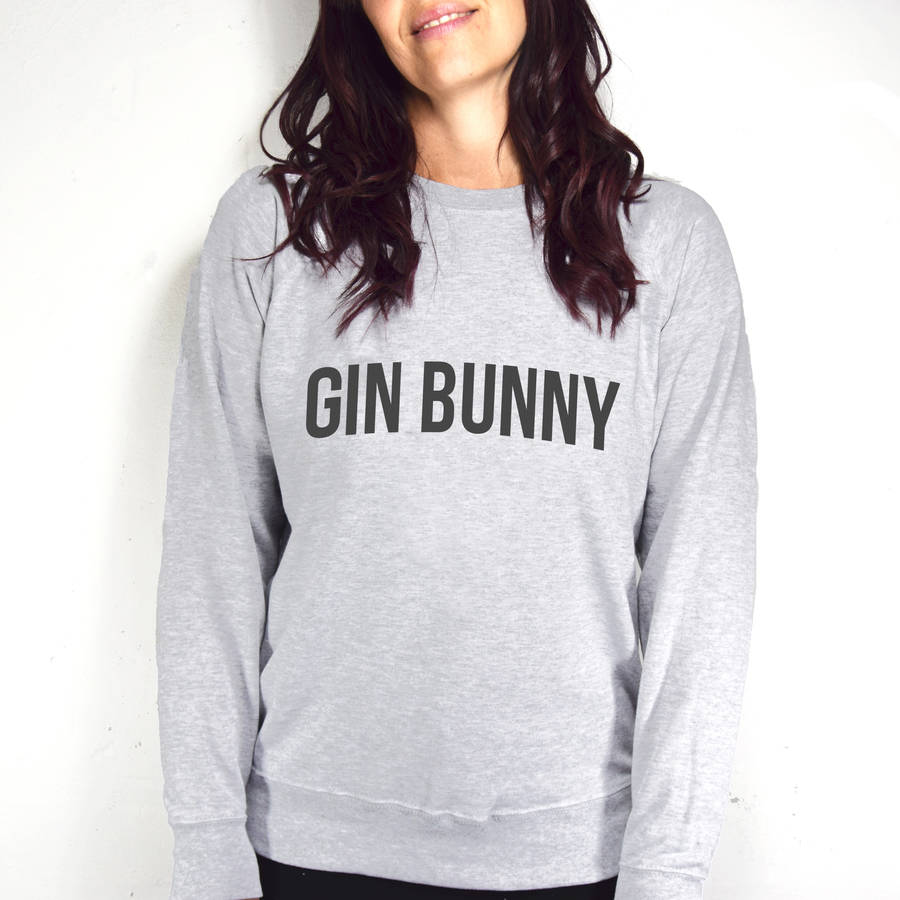 Typographic 'Gin Bunny' Women's Sweatshirt