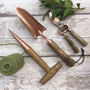 Set Of Three Personalised Copper Plated Garden Tools, thumbnail 2 of 2