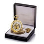 Double Hunter Mechanical Pocket Watch – Gold Plated, thumbnail 1 of 4