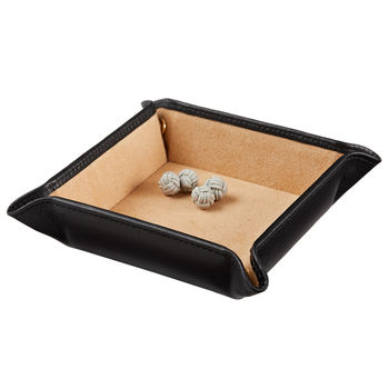 Personalised Pop Up Luxury Small Leather Valet Tray, 7 of 9