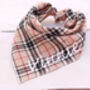 Personalised Cream Barkberry Plaid Dog Bandana, thumbnail 4 of 5