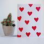 Handmade Valentines Many Heart Watercolour Card, thumbnail 2 of 6