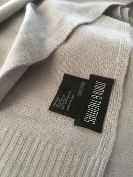 Personalised Grey Pure Cashmere Travel Wrap Gift, 3 of 10