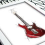 Red Electric Guitar Poster Print, thumbnail 1 of 4