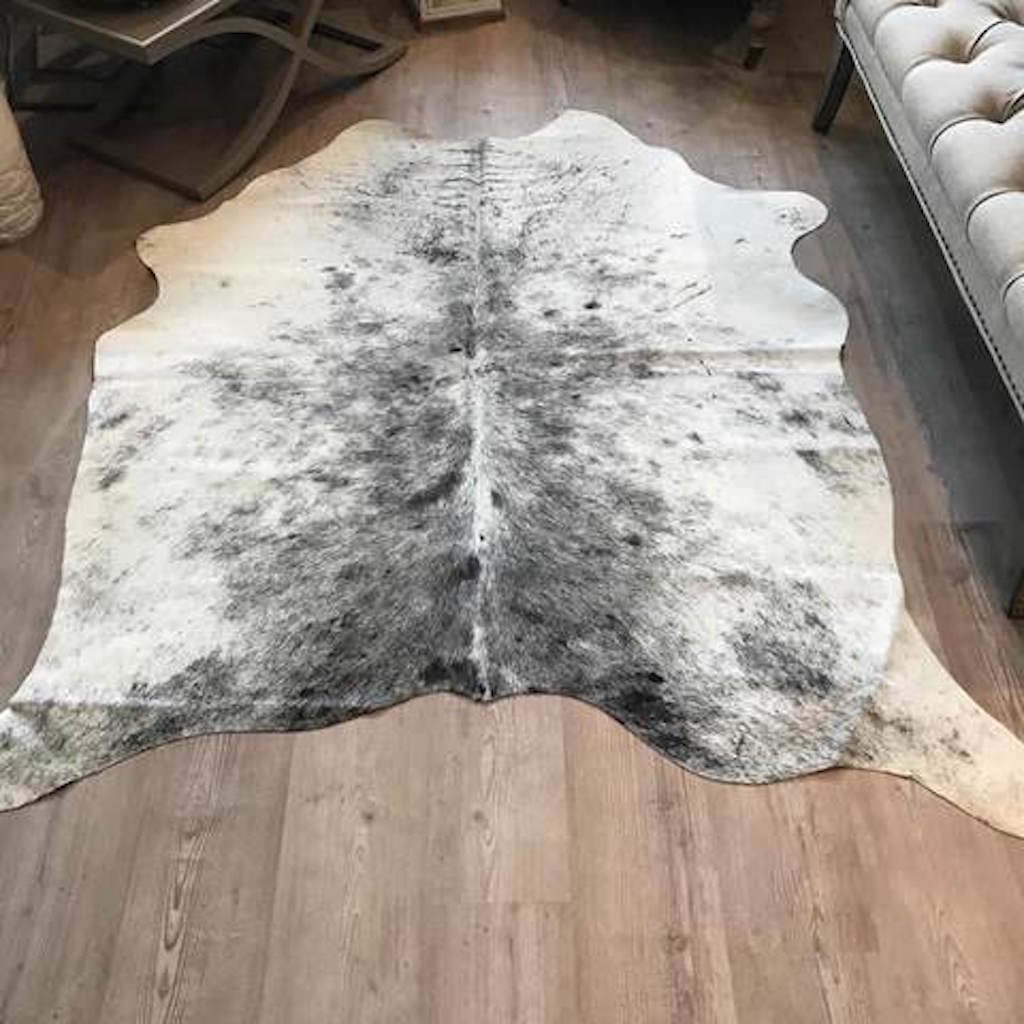 Cowhide Rug Large Grey White Mottled By Cowshed Interiors