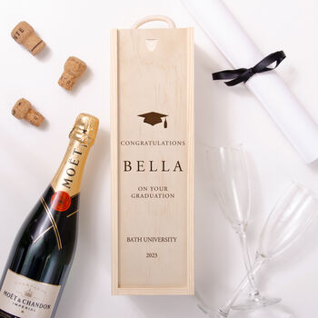 Personalised Graduation Wooden Bottle Box, 3 of 3