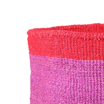 Imani: Xl Pink And Red Storage Basket, 3 of 6