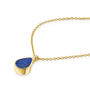 Teardrop Lapis Urn Necklace 18 K Gold Plated Silver, thumbnail 6 of 6