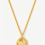 World Coin Pendant Necklace For Her 18ct Gold Plated, thumbnail 2 of 5