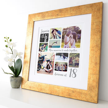 Personalised 18th Birthday Square Photo Collage, 8 of 11