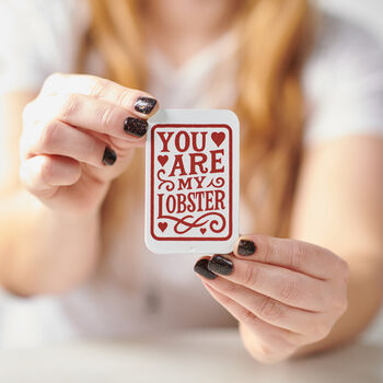 Personalised Couple's Lobster Keepsake In A Tin, 3 of 5