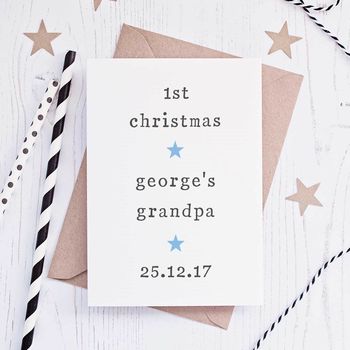 Personalised '1st Christmas As' Grandparents Card, 3 of 3