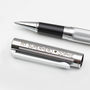 Personalised Textured Rhodium Rollerball Pen, thumbnail 2 of 6