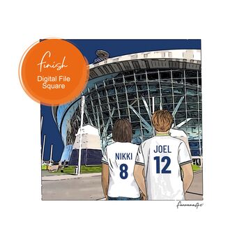 Tottenham Hotspurs Personalised Stadium Print Or Card, 3 of 10