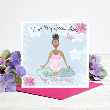 Yoga Birthday Card For Sister, Auntie, Niece, Mum, 6 of 6