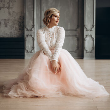 Long Sleeved Bridal Top | Button Back Wedding Dress Topper, 6 of 12
