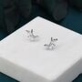 Mystic Ab Cz Marquise Cluster Stud Earrings, thumbnail 6 of 11