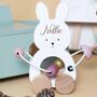 Personalised Wooden Pink Bunny Motor Pull Toy, thumbnail 2 of 8