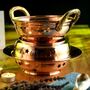 Solid Copper Ayurvedic Massage Oil Warmer Set, Handmade Copper Spa Accesories, thumbnail 1 of 7