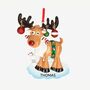 Moose Christmas Tree Decoration With Personalised Name, thumbnail 1 of 2