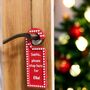 Personalised Santa Stop Here! Brick Door Hanger, thumbnail 2 of 4