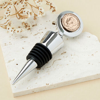 Farthing 90th 1934 Coin Bottle Stopper, 2 of 10