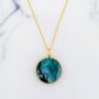 The Circle Emerald May Birthstone Necklace, Gold, thumbnail 1 of 7