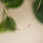 Dainty Zircon, Swarovski And Pearl Chain Necklace, thumbnail 5 of 12