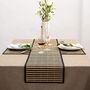 Brown Stripe Bamboo Table Runner, thumbnail 6 of 9