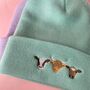 British Cow Embroidered Beanie Hat, Cows Beanie Hat, thumbnail 3 of 3