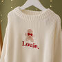 Personalised Name Gingerbread Children's Christmas Jumper, thumbnail 2 of 5