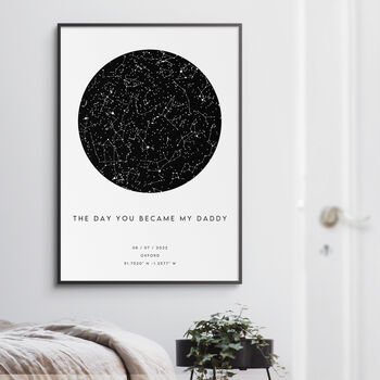The Day You Became My Daddy Star Print Fathers Day Gift, 2 of 3