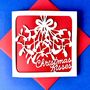 Mistletoe Papercut Christmas Card, thumbnail 2 of 4