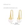 Gold Plated Tear Drop Imitation Pearl Earrings, thumbnail 4 of 5