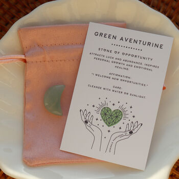 Grounding Green Aventurine Moon Crystal, 2 of 4
