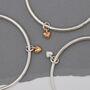 Sweetheart Silver And Gold Recycled Heart Bangle, thumbnail 2 of 12