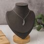 Sterling Silver Oxidised Feather Pendant Necklace, thumbnail 3 of 8