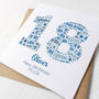 Blue Star Personalised 18th Birthday Card, thumbnail 3 of 5