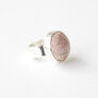 Rhodochrosite Pink Gemstone Ring Set In Sterling Silver, thumbnail 4 of 8