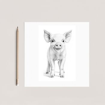 Piglet Countryside Wildlife Greeting Card, 3 of 6