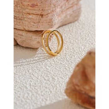 Monaco D’or Baroque Double Band Disc Charm Ring, 6 of 6